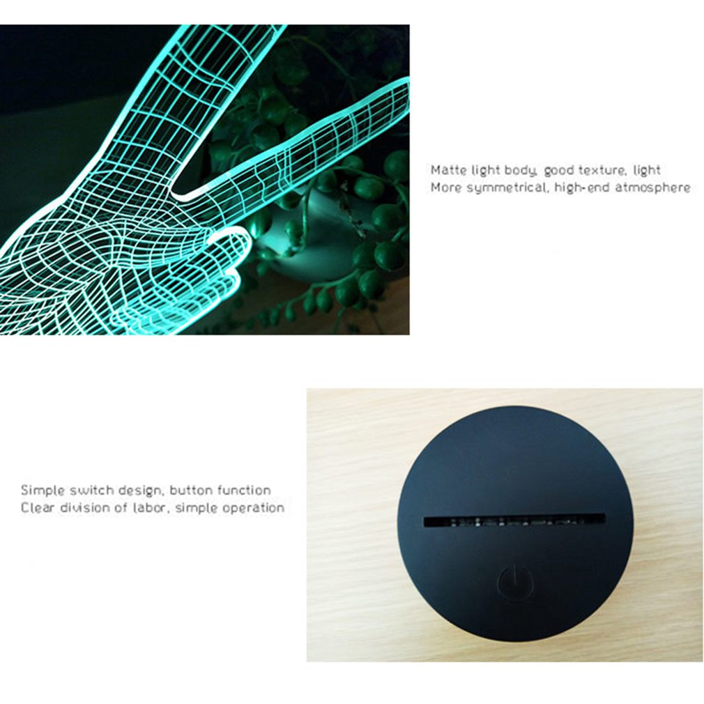 Visual stereo light LED colorful night light