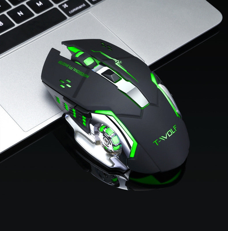 Professional Gamer Mouse Backlit Rechargeable Silent Mice