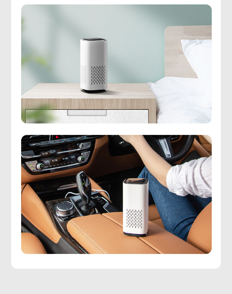 Spring New Arrival Mini Portable Car Air Purifiers With Usb Cable Charging Home Office HEPA Filter Car Air Purifier