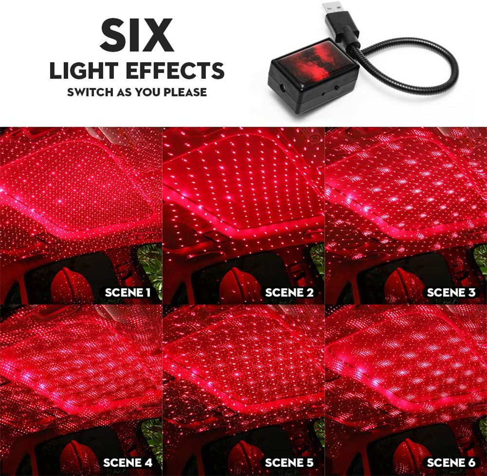 Star Light Projector Party Lights USB LED Interior Car Lights Starry Sky Galaxy Night Lights