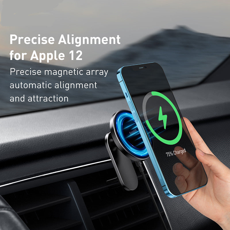Compatible with Apple , Center Console Magnetic Car Bracket Wireless Charging